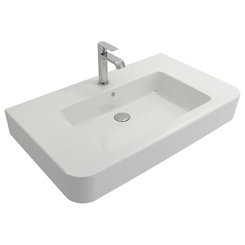 KEY PARMA 85 X 50 CM TEZGAH ÜZERİ LAVABO BEYAZ  KEY1124-001